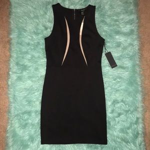 NWT Forever21 black mini dress w/tan sheer ancient